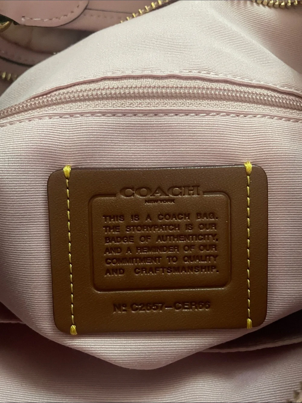 Coach Pink Denim Signature Jacquard Laurel Shoulder Bag with Gold Hardware NWOT